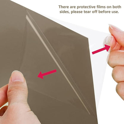 Lystaii 9pcs Gel Light Filter Color Correction Colored Overlays Transparent Color Film Lighting Gel Filter Plastic Sheets Correction 11.7 by 8.3 Inches for Film, Video, Photo, Stage (Tea Black)
