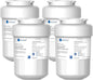 Lifefilter Replacement for MWF Refrigerator Water Filters, MWFP, HDX FMG-1, MWFA, GWF, GSE25GSHECSS, WFC1201, RWF1060, 197D6321P006, 9991, PC75009, 4 Pack
