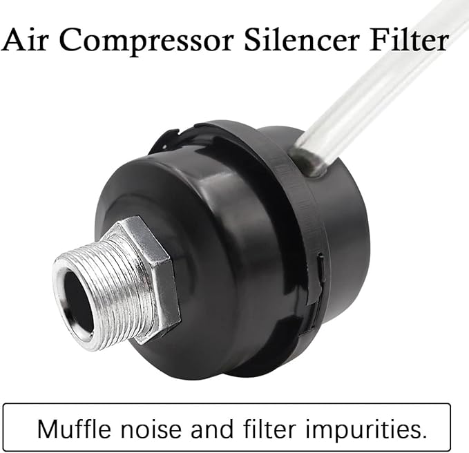 2pcs 1/2" Thread Air Compressor Silencer,Air Compressor Intake Filter Sound Muffler Accessories 20mm for generators,blowers, exhaust ports