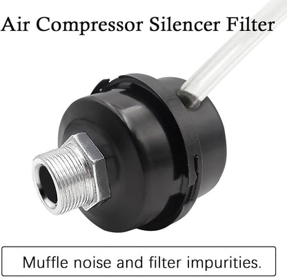 2pcs 1/2" Thread Air Compressor Silencer,Air Compressor Intake Filter Sound Muffler Accessories 20mm for generators,blowers, exhaust ports