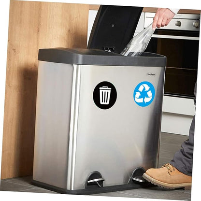 DECHOUS Reminding Waste Sorting Habits 6 Adhesive PVC Stickers for Garbage Can Decor