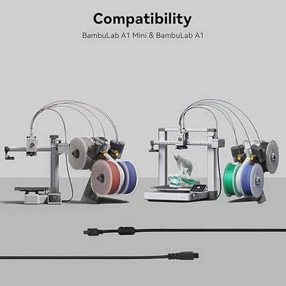 UniTak3D Extension Cable for Bambu Lab AMS Lite,39.37in 4-Pin Cable with Magnetic Ring Filter Compatible with Bambulab A1/A1mini AMS-Lite 3D Printers(Not for X1/P1 Series)