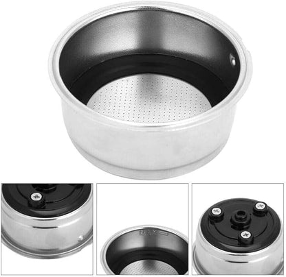 2-Pack Pressurized Coffee Filter Basket 51mm Portafilter Basket for Espresso Machine Single and Double Serving(Detachable basket set)