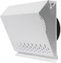 Vent Systems 4" Inch Air Supply Vent Cover with Rubber Gasket - White Galvanized Steel - Robust Weatherproof Outdoor Air Intake Box - Duct or Surface Mounting - Rain and Snow Protection