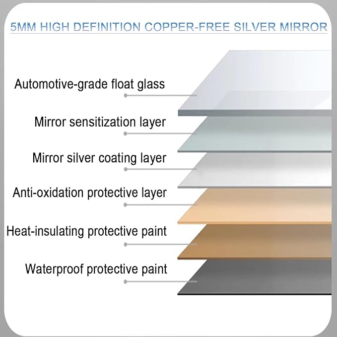 Bathroom Mirror with LED Lights，Smart Illuminated LED Bathroom Mirror，Energy-Saving LED Smart Mirrors，LED Mirror for Bathroom，with Demister Pad and Smart Touch Switch(H60*W90cm/H23.6*W35.4IN)