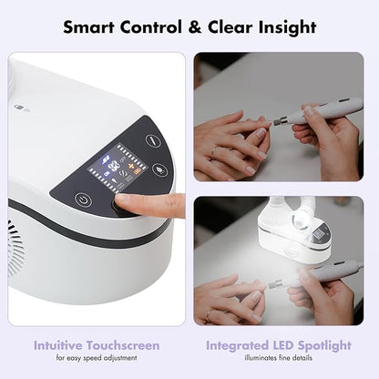 Nail Dust Collecting Machine, Multifunctional Polisher Dust Vacuum Cleaner, Tabletop Dust Collector for Laboratories, Dust Collector Vacuum Cleaner, For Adsorbing the Dust Produced in Daily Polishing