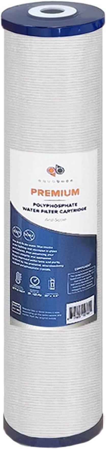 Aquaboon 4.5 x 20 Water Filter - Whole House Water Filter Replacement Cartridge, 5 Micron, Anti-Scale Filtration for High-Capacity Purification 1 Pack