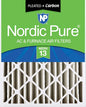 Nordic Pure 16x24x4 (Actual Size: 15 3/8 x 23 3/8 x 3 5/8) Pleated Air Filters MERV 13 Plus Carbon 1 Pack