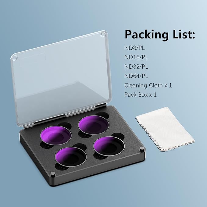 AMAZEAR ND/PL Filters Set for Insta360 GO Ultra Accessories (4 Pack), Insta 360 Go-Ultra Neutral Density & Polarization Lens Filter 2-in-1 Optical Glass, Screw-in Replace Original Lens
