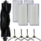9pcs Vacuum Parts For Lefant U180 / M1 / M2 Pro / M2 Plus / LS1 / N3 For OKP K8 / For K7 Robot Vacuum Accessories, 1 Main Roller Brush, 4 Filter Parts, 4 Side Sweeping Brush(9pcs)