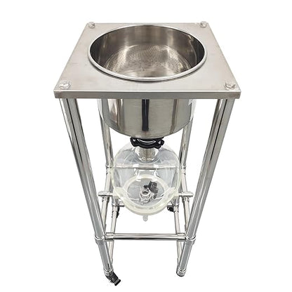 10L Vacuum Buchner Funnel Filtering Kit Glass Vacuum Suction Filter with 304 Stainless Steel Buchner Funnel & Glass Filter Flask Negative Pressure Filtration for Lab Liquid-Liquid Extraction