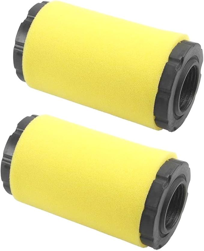 2 Pack 796031 Air Filter Pre-Cleaner Set Compatible with Briggs Stratton 594201 591334 797704 Air Cleaner Cartridge, Lawn Mower Air Filter, Plus Foam Pre Filter