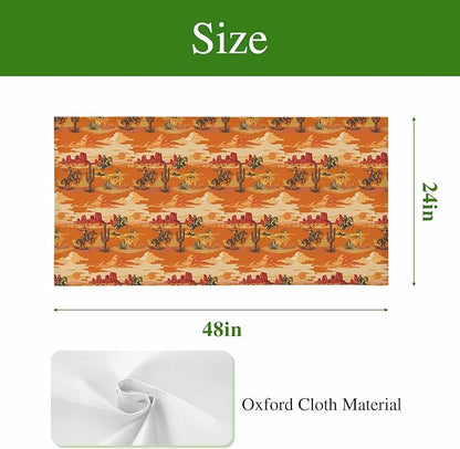 Tropical Plant Cactus Fluorescent Light Covers 2 Pack Western Cowboy Horse Sunset Deserts Orange Magnetic Fluorescent Ceiling Lights Filters for Office Classroom Home Drop Ceiling 4x2 Feet