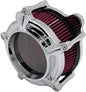 Harley Air Cleaner Chrome See Through Intake Filter Kit Cnc Cut for Motorcycle Dyna 2000-2017 Softail 2000-2015 Touring 2000-2007 Fitment - B (Red)