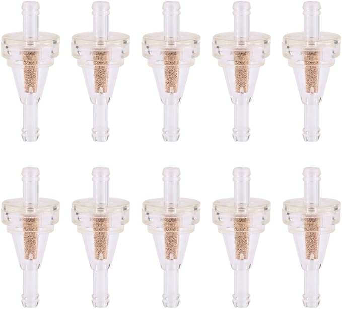 10 Pcs Motorcycle Gas Inline Fuel Filters, Oil Filtering Part Fit For 1/4 Inch Hose, Universal Fuel Filtration System for Lawn Mowers, Tractors, Generators, High Performance Engine