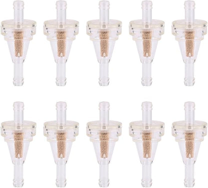 10 Pcs Motorcycle Gas Inline Fuel Filters, Oil Filtering Part Fit For 1/4 Inch Hose, Universal Fuel Filtration System for Lawn Mowers, Tractors, Generators, High Performance Engine