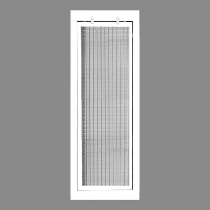 HVAC Premium 8" x 20" Cube Core Eggcrate Return Air Filter Grille for 1" Filter - Aluminum - White [Outer Dimensions: 10.5" x 22.5"]
