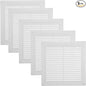 Vent Systems 8" x 8" Inch (Opening Dimensions) - Pack of 5 - Plastic White Soffit Vent Cover - Flat Square Air Vent Grille - Air Vent Deflector - HVAC 10" x 10" Inch (Overall Dimensions)