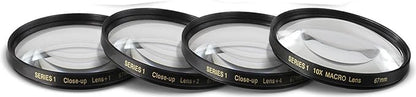 67mm Multi-Coated 7 Piece Filter Set Includes 3 PC Filter Kit (UV-CPL-FLD-) and 4 PC Close Up Filter Set (+1+2+4+10) for Nikon CoolPix P900, P950 Digital Camera
