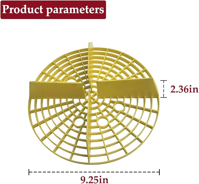 Car Wash Bucket Insert, 2PCS 10" Diameter Dustproof Dirt Grit Trap Vehicle Wash Filter, Remove Debris Automotive Detailing Cleaning Washing Kit, Universal for SUV RV Truck (Yellow)