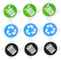 12pcs Garbage Classification Stickers Self-Adhesive Trash Can Labels for Recycling Material for Indoor Outdoor Use Promote Waste Sorting Habits