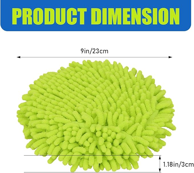 Microfiber Chenilles Pads for Shark Steamer S7001 s7020 s7000amz s7000 s7001tgt s7201 s8201 S7005 s8001 Series Rotating Steam Scrubber,Scrub Sanitize at The Same,Round Scrubbing Mop Replacement Pad