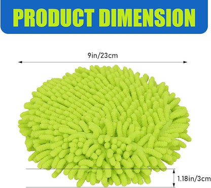 Microfiber Chenilles Pads for Shark Steamer S7001 s7020 s7000amz s7000 s7001tgt s7201 s8201 S7005 s8001 Series Rotating Steam Scrubber,Scrub Sanitize at The Same,Round Scrubbing Mop Replacement Pad