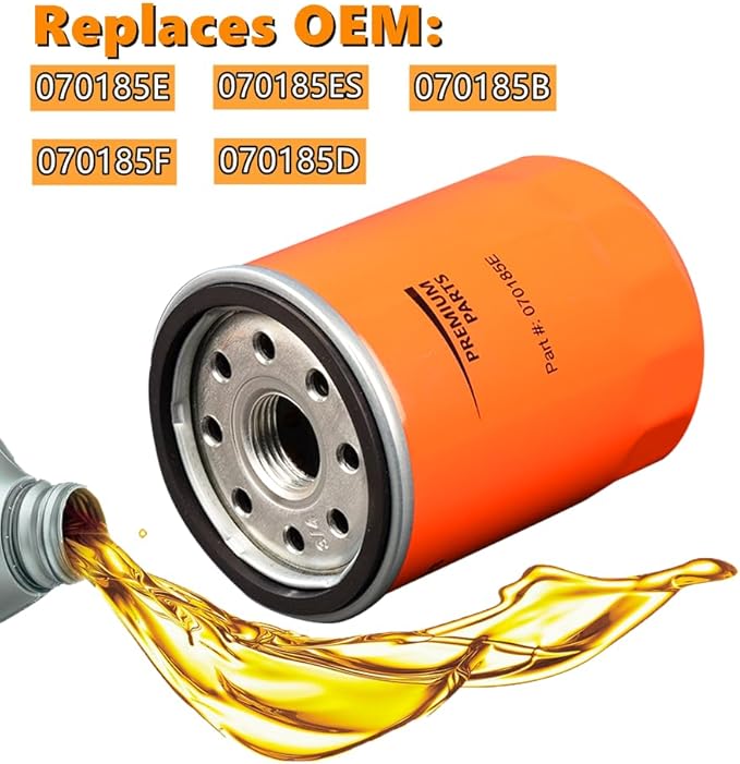 070185ES Oil Filters 90mm High Capacity for Ge-nerac 8kw-24kw Air-Cooled and Portable Generators 760cc 990cc Engines Rep 070185E 70185(3Pack)