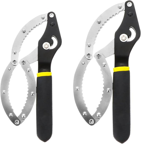 2Pcs Adjustable Oil Filter Wrench for Trucks and Farm Equipment Tool for Easy Removal of Tough Oil Filters Tight Spaces