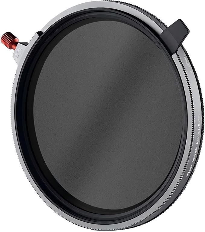 Kase Variable ND1.5-8 & CPL & Black Mist 3 in 1 Filter with 36 Multi-Coatings, Essential for Landscape & Vlog, Compatible with Canon Sony Nikon (Filter 55mm+Lens cap58mm)