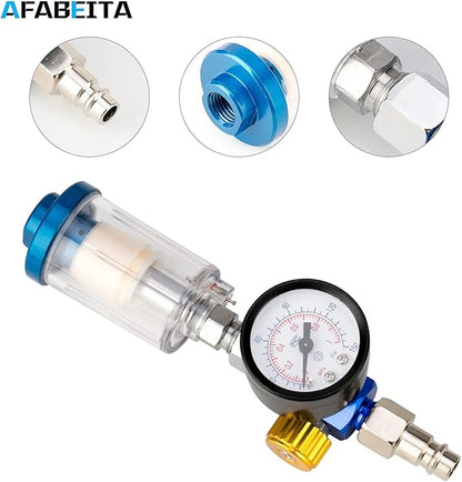 Sand Blaster Spray Gun Air Regulator in-line Trap Filter Tool Automobil Spray Gun Accessories Used for Pressure Adjustment Oil-Water