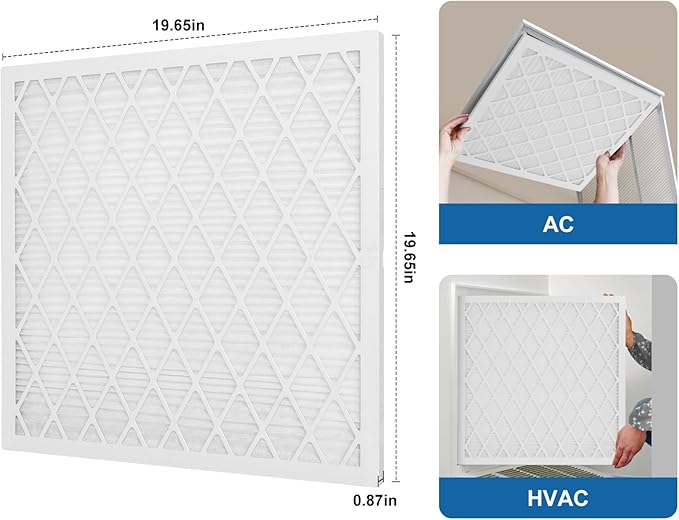 20x20x1 MERV 11 Air Filter, Quality AC/HVAC Furnace Filter，2 Reusable ABS Frame + 8 Pack Replaceable Filter Media，Breathe Fresher and Cost-effective