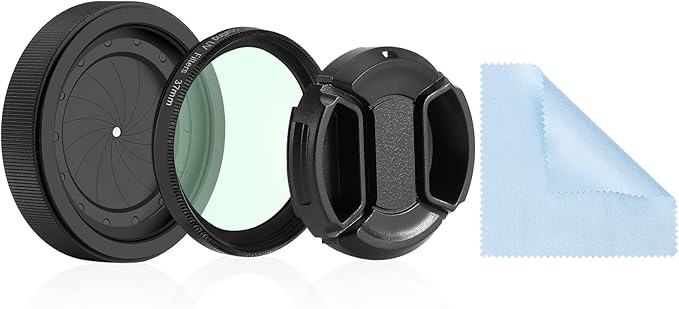 Adjustable Iris Aperture Diaphragm M30 to M37 Iris Aperture Diaphragm Adapter Optical Diaphragm 1.5-26mm Lens Module Adapter Ring PVS-14 PSV14 Optics (Protective Cover Cleaning Cloth Set)