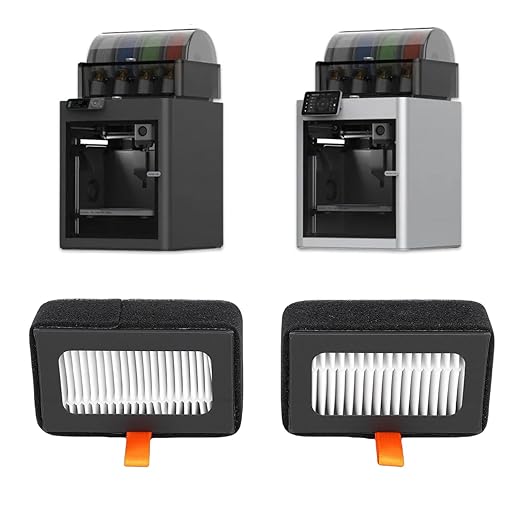 WALFRONT 2PCS Activated Carbon Filter 3D Printer Filter for Lab X1 P1 Series 3D Printer Air 13 Activated Carbon OEM Replacement Dual Filtration