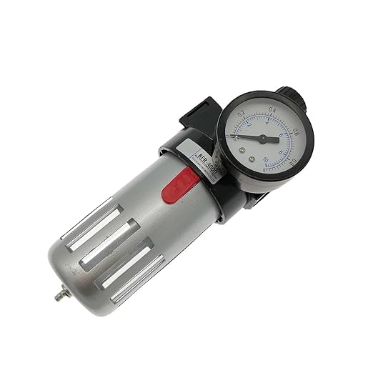 Air Filter Regulator, G1/2 BFR2000 BFR3000 BFR4000 Air Gas Treatment Unit Filter Pressure Regulator with Gauge(BFR2000)