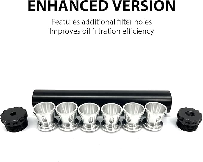 Aluminum Fuel Filter Cleaning Kit in Black | 1/2" x 28 Thread with Multiple End Caps | Industrial-Grade Automotive Maintenance Tool for Fuel System