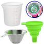OIIKI 3D Printer Resin Filter, Stainless Resin Filter Cup + Silicone Funnel + 100ml Measuring Cup Disposable for 3D Printer(Green)