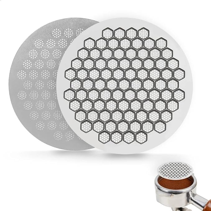 watchget 51mm Espresso Puck Screen Reusable Mesh Coffee Filter 0.8mm Thickness Puck Screen Stainless Steel Lower Shower Screen for 51mm Protafilter Basket