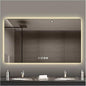 Bathroom Mirror with LED Lights，LED Bathroom Mirror，Smart Lighted Bathroom Mirror for Wall，Energy-Saving LED Smart Mirrors，with Demister Pad，Three-Color Light(H50*W70cm/H19.7*W27.6IN)