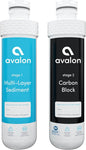 Avalon Genuine AVALONFILTER 2 Stage Replacement Filters Branded Bottleless Water Coolers, Patended, NSF Certified, 2 Count (Pack of 1), White