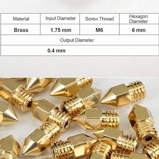 16Pcs Ender 3 Nozzles 0.4mm, MK8 Extruder Nozzles 0.4mm Compatible for Creality Ender 3 v2/Ender 3 Pro/Ender 3 Max/Ender 5 Pro/Ender 3 S1/Ender 3 Neo/CR-10 Series 3D Printer Brass Nozzles,