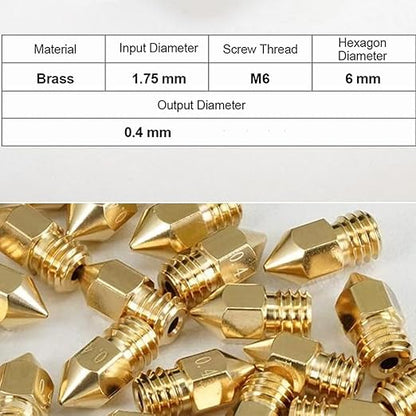 16Pcs Ender 3 Nozzles 0.4mm, MK8 Extruder Nozzles 0.4mm Compatible for Creality Ender 3 v2/Ender 3 Pro/Ender 3 Max/Ender 5 Pro/Ender 3 S1/Ender 3 Neo/CR-10 Series 3D Printer Brass Nozzles,