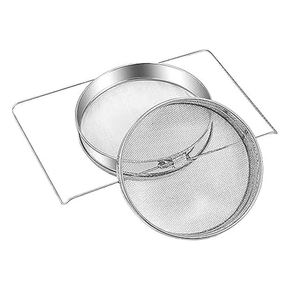 Honey Separator,Stainless Steel Double Sieve,Beekeeping Honey Harvesting Supplies | for Harvesting Processing Apiary Commercial Beekeepers Outdoor