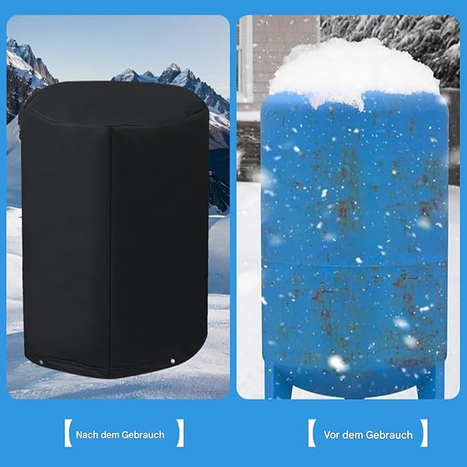 Insulated Well Pump Cover - 3-Layer Round Waterproof Heavy Duty Frost Protection Industrial Pipe Protector Winter Cistern Housing Bag Outdoor Sanitary Backflow Protection | For Yard House Ownership