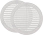 Vent Systems 6" Inch (Opening Dimensions) - Pack of 2 - White Soffit Vent Cover - Plastic Round Air Vent Grille - Built-in Mesh Screen - HVAC Register Louver for Bathroom, Home, Kitchen