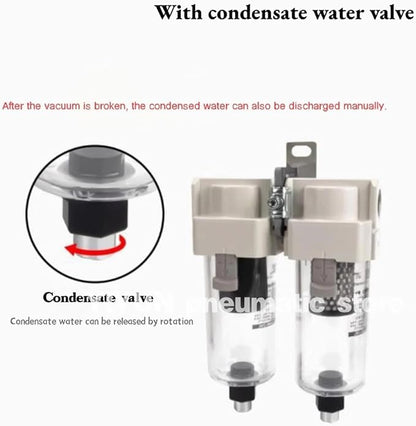 AMJ3000-03B/-03B-C,AMJ4000-04B/-04B-C,AMJ3000/4000 filter element type, water droplet separator for vacuum,AMJ series(AMJ4000-04B-C)