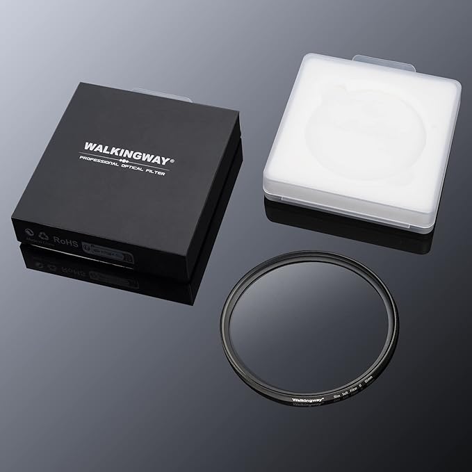 Walking Way 39mm White Mist Diffusion Filter Soft Focus Circular Lens Filter Set Dreamy Fog Effect Softening Camera Diffuser for Digital DSLR Camera 2pcs(Soft 1 and 2)