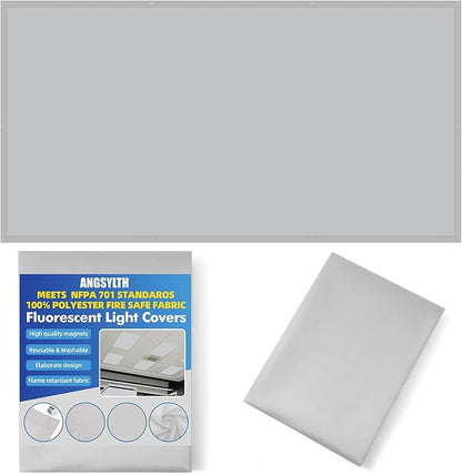Fluorescent Light Covers - Classroom Covers for Ceiling Lights, 1 PCS 4 x 2 Feet Magnetic Light Filters, Classroom, Office Decor (Light Gray)
