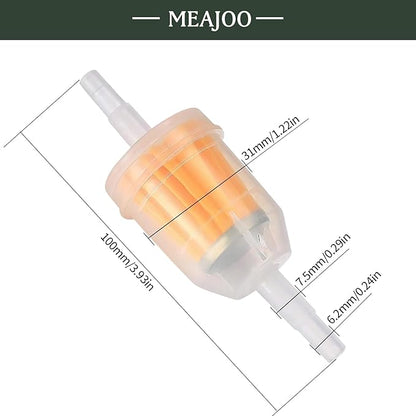 6PCS 1/4" x 5/16" Gas Inline Fuel Filter, with magnet, Fit for Kawasaki Kohler Briggs Stratton John Deere