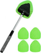 Compatible for Window Scraping Mist Eliminator Microfiber Car Cleaner Telescopic Windshield Cleaning Tools Auto Accessories(Green)